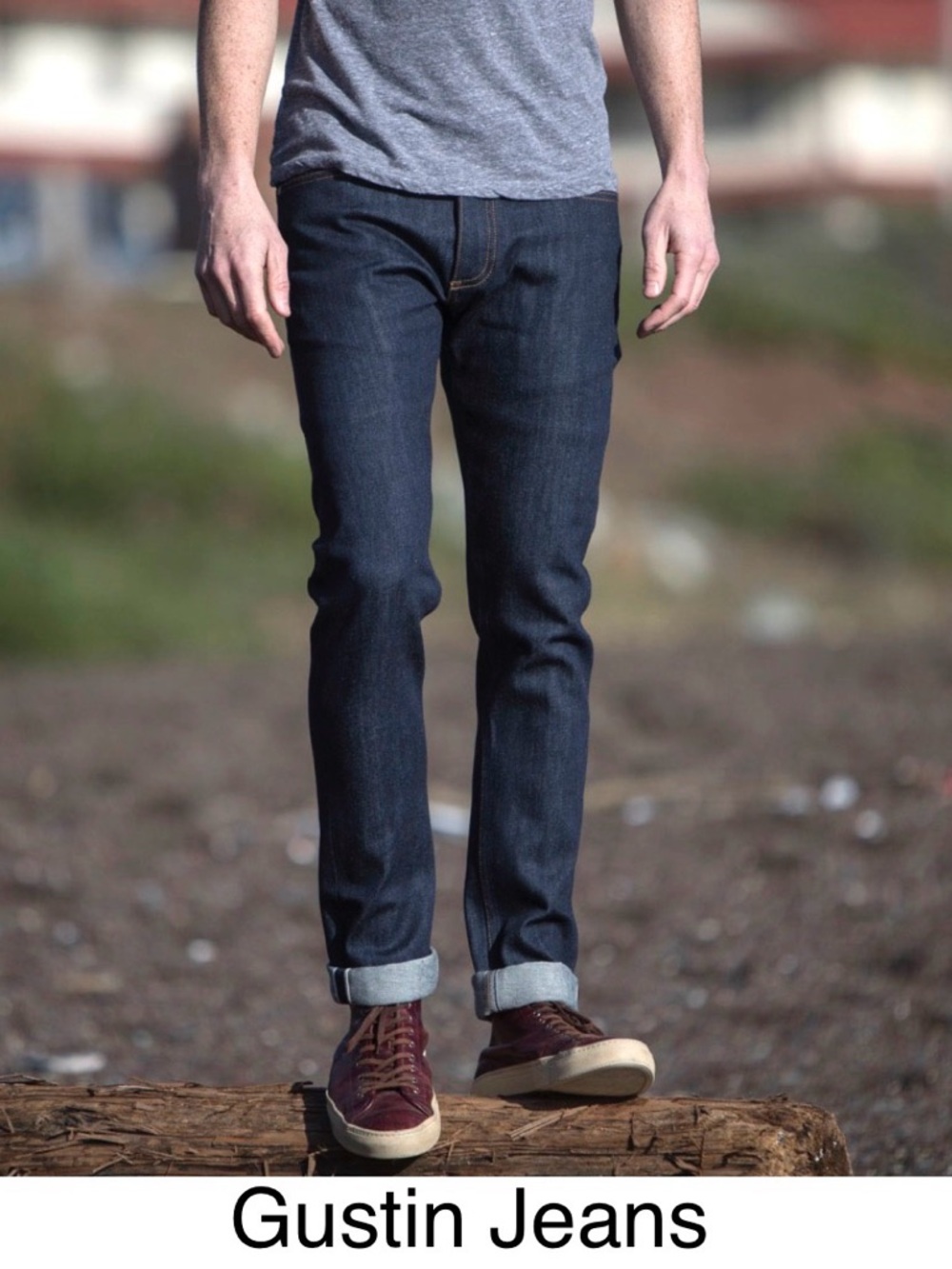 🎉Retail $300 Gustin California skinny raw hem